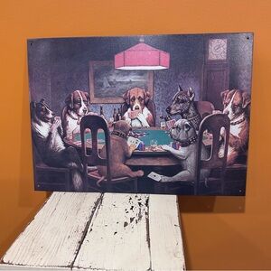 Dogs Playing Poker‎ Wall Art tin